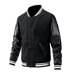 Veste universitaire haut de gamme pour hommes et femmes, style lettreman personnalisé, corps en laine avec manches en simili cuir - Product Image 1