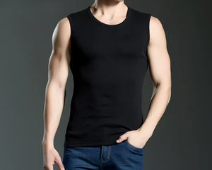 Premium Running gilet près du corps respirant conception personnalisée côtelé décontracté séchage rapide hommes sous-vêtements débardeur pour entraînement Fitness - Product Image 1