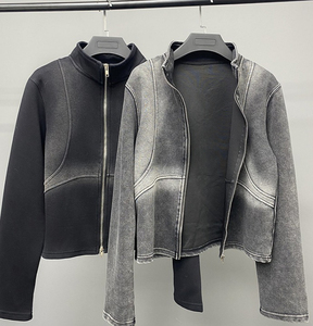 Bon marché, sweat à capuche zippé personnalisé pour femmes, sweat à capuche respirant, haut court, vêtements de sport OEM, sweats à capuche pour femmes avec fermeture éclair - Product Image 3