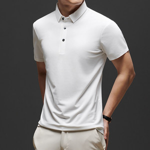 OEM logotipo personalizado bordado impreso diseño Nylon-nailon drapeado sin costuras hielo seda Polo hombres verano solapa polos - Product Image 6