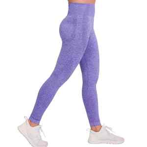 Leggings de sport pour femmes, leggings personnalisés de yoga avec logo, vêtements de sport, taille personnalisée 100% coton, collants sans couture, leggings pour femmes - Product Image 3