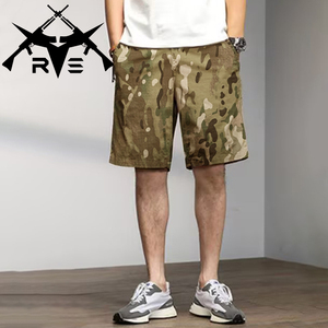Quần short mùa hè ngoài trời in họa tiết ngụy trang TC tùy chỉnh bán buôn, nhiều màu sắc & đen đa địa hình - Product Image 2
