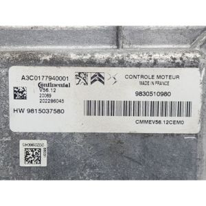 UNIDAD DE CONTROL DEL MOTOR ECU OPEL Corsa Serie F 9830510980 EB2FAD Gasolina 1199 (19>) - Product Image 3