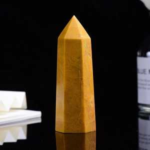 เสาหินประดับคริสตัลแจสเปอร์สีเหลืองธรรมชาติสำหรับตกแต่งบ้าน - Product Image 4