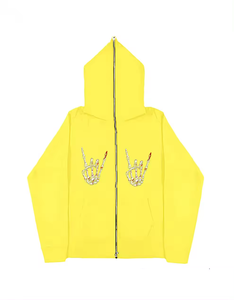 Alta calidad Oem personalizado Zip Up Hoodie Puff estampado personalizado buena calidad alta calidad hombres ropa hombres sudaderas con capucha - Product Image 6