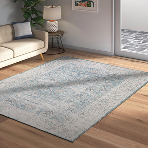 Hermosa alfombra única para la sala de oración del hogar, alfombra turca de Goldenmoon, hecha a máquina, poliéster lavable acolchado de Turquía - Product Image 1