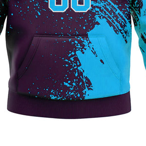 Vêtements de sport surdimensionnés de haute qualité, pull en polyester de couleur unie pour hommes, sweat à capuche décontracté pour hommes - Product Image 4