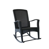 Fauteuil à bascule en rotin pour jardin extérieur, mobilier de patio moderne pour cour, balcon, villa, hôtel, complexe hôtelier et projets d'hôtellerie