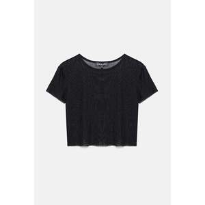 Camiseta Casual de Manga Larga con Tul y Pedrería Brillante, Cuello Redondo, 100% Poliéster - Product Image 6
