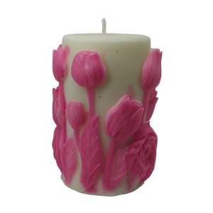 Bougie parfumée en forme de pilier de fleur de tulipe Nectar Premium - Product Image 5