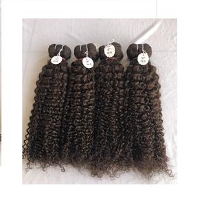 Vente en gros 100% de qualité supérieure 18 ''#2 couleur Kinky Curly Bundles 100% Remy Virgin Extensions de cheveux humains Cuticule alignée - Product Image 1