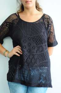 Classic Black <b>Lace</b> Sleeveless Mesh <b>Top</b> Fancy Summer Mesh <b>Top</b> Black Mesh Embroidered <b>Top</b> for Ladies - Product Image 5