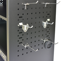 CSPS OEM Prise en charge, Armoire à outils de mécanicien murale pour garage automobile, 76 cm, en acier thermolaqué, avec panneau perforé, noir mat, ISO 9001