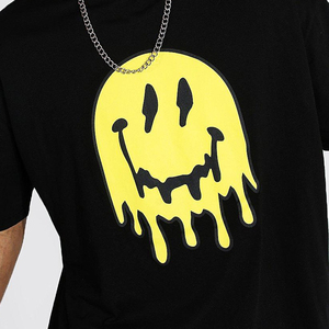 220GSM Heavyweight 100% Cotton <b>Satin</b> Solid Custom Logo Short Sleeve O-Neck Oversized T-<b>Shirt</b> Plus Size <b>for</b> <b>Men</b> DTG/DTF Screen - Product Image 4