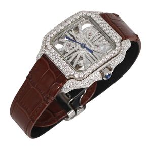 Montre en diamant VVS Moissanite Iced Out D Color de qualité supérieure Montre Hip Hop pour hommes avec montre-bracelet de luxe pour lui - Product Image 4