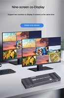 SYONG 4K 9x2 HDMI Multi-Viewer, 9 entrées 2 sorties 1080P Quad Screen, Multi-Viewer, HDMI Multi-Viewer, avec commutation transparente