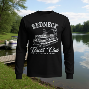 Maglietta a Maniche Lunghe Redneck Yacht Social Club Lifetime Member - Prodotto Promozionale Premium - Product Image 3