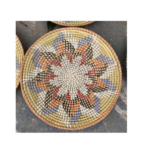 Antique Boho DIY Panier de rangement suspendu Pendentif jonc de mer Tissage Bois naturel Bambou Construction côtière Vase mural Espace de bureau - Product Image 6