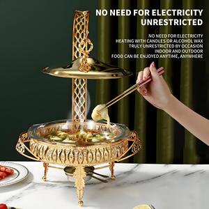 Plat à réchaud professionnel classique en acier inoxydable |   Durable et écologique pour les banquets, les mariages et les événements d'entreprise - Product Image 4