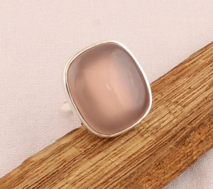 Handmade 925 Solid Sterling Silver Ring Natural <b>Rose</b> <b>Quartz</b> Cushion Shape Statement Ring for Her Anniversary Gift Fashionable! - Product Image 5