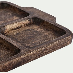 Bandeja de servicio multifuncional de primera calidad Artesanía de madera de lujo moderna para bodas Ramadán personalizable Varias opciones de color - Product Image 2