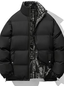 Veste matelassée pour homme, rembourrage matelassé, manteau d'hiver chaud, imperméable, coupe-vent, couture solide, durable, ajusté, tendance, vente en gros OEM - Product Image 2