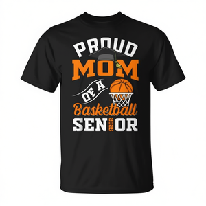 T-shirt de basket-ball « Maman fière » pour la promotion 2025 – Cadeau promotionnel personnalisable - Product Image 2