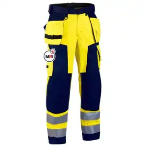 优质反光安全工作裤带口袋工作裤新产品廉价安全裤使用高可见反光