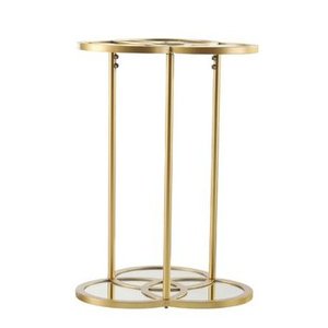 Top qualité cercle verre rond Table basse cadre en métal maison et mariage décoratif meubles en acier inoxydable pour salon - Product Image 3