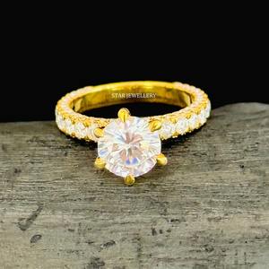 Bague de fiançailles en or massif 14K 2 Ct CVD IGI certifié diamant solitaire, bague en diamant solitaire de 2 Ct taille ronde cultivée en laboratoire - Product Image 2