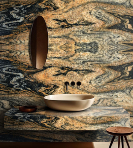 Haute demande Fusion Or Granit Naturel Cosmique Magma Dalles Carreaux Usine Indienne Pour Plancher De Luxe Salle De Bains Cuisine - Product Image 6