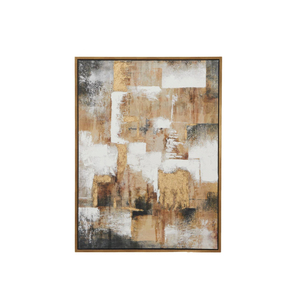 Latest Design Wooden Gold Wood Modern <b>Framed</b> Abstract Wall Art Customized Handcrafted Wooden Wall Decor - Product Image 1