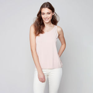 Moda acanalado cuello redondo tanque Formal mujeres tejido de punto elástico transpirable secado rápido respetuoso con el medio ambiente gran entrenamiento - Product Image 6