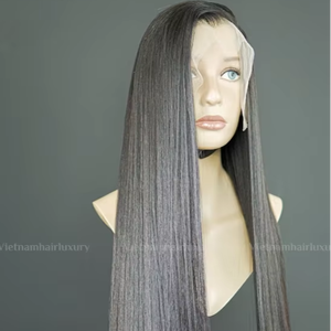 Perruque d'extension de cheveux humains vierges vietnamiens Remy pour femmes noires 100% os soyeux droit 30 pouces longueur de paquet trame unique - Product Image 1