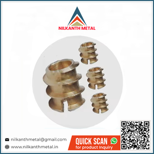 Inserts <b>Fasteners</b> Exporter Premium Quality Custom Brass Slot Drive Insert at Best Price - Product Image 2