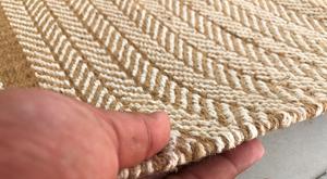 Prix du fabricant Directement de l'usine Tapis de jute tissé indien écologique de couleur naturelle pour l'intérieur et la maison Vente en gros - Product Image 4