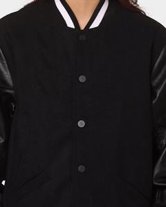 Veste universitaire en laine de haute qualité, décontractée, nouveau design, épaule tombante, lettre brodée, veste universitaire grande taille - Product Image 5