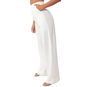 Service OEM/ODM Pantalons longs tissés pour femmes, printemps, anti-froissement, taille élastique plate, multicolores, élégants, pour le bureau - Product Image 6