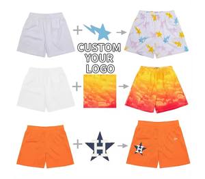 กางเกงขาสั้นเล่นกีฬาสำหรับผู้ชายผ้าโพลีเอสเตอร์100% พิมพ์โลโก้ได้ตามต้องการพิมพ์ลายบาสเก็ตบอลกางเกงขาสั้นสไตล์ลำลอง - Product Image 6
