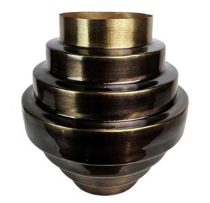 Florero de metal de diseño lujoso con un exquisito trabajo antiguo, ideal para una decoración moderna vintage e inspirada en la granja - Product Image 2