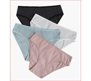 Braguitas de Patchwork para Mujer, Ropa Interior sin Costuras, Cómodas, de Color Sólido, Braguitas Casuales, Braguitas Menstruales/para el Periodo - Product Image 2