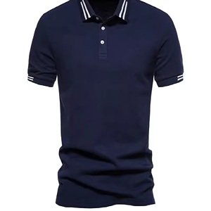 Tendance nouveaux hommes coton tissu impression polos haute qualité pull décontracté tricoté Polo en gros haute qualité hommes chemise - Product Image 2