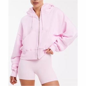 เสื้อฮู้ดดี้ผู้หญิงทรงหลวมสำหรับฤดูหนาว พิมพ์โลโก้ด้านหน้า ผ้าฝ้ายฟลีซ 100% ระบายอากาศได้ดีและกันลม ราคาประหยัด - Product Image 3