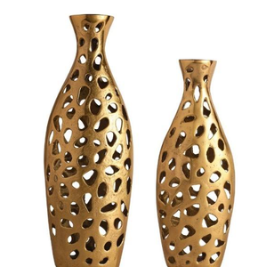 Décoration Vases à fleurs Décoration de la maison en métal pour centre de table Bougeoir Style AMERICAIN Living Modern Design - Indian Home Ceaft - Product Image 6