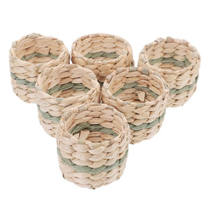 Ensemble de ronds de serviette naturels haut de gamme anneaux porte-jacinthe d'eau pour serviettes de table avec marque personnalisée disponible - Product Image 3