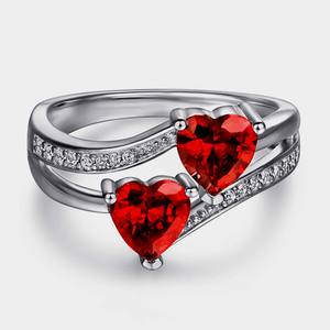 925 Solid Best Designer Wedding Gift Best Quality Jewelry 925 Sterling Silver Handmade Gemstone Red <b>Quartz</b> With White Topaz <b>Ring</b> - Product Image 1