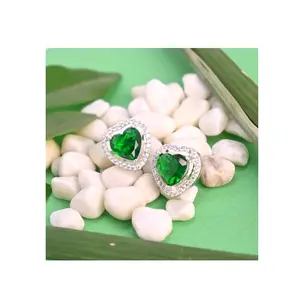 インドからの記念日の婚約とギフトの機会のための最高品質のファッションジュエリーアメリカンダイヤモンドイヤリング