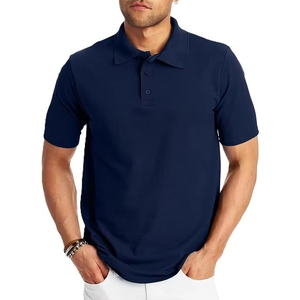 Camisetas de golf de talla grande personalizadas para hombre, camisetas de polo transpirables informales de manga corta lisas con logotipo bordado, patrón sólido - Product Image 5