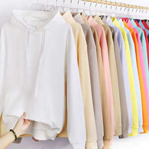 Sudadera con capucha de lana de punto de manga larga de Color sólido en blanco para mujer, chaqueta con capucha para mujer, sudaderas con capucha para primavera, Otoño e Invierno - Product Image 1