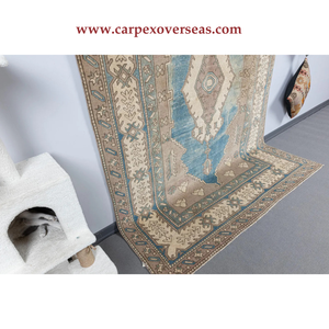 พรมขนสัตว์ตุรกีทำมือนุ่มสวยงามสไตล์โบฮีเมียนสำหรับห้องนั่งเล่นบ้านจัดส่งรวดเร็วเครื่องทำกันกระแทกแบบกลับด้านได้ - Product Image 4